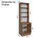 Kit Balcão + Cristaleira 70cm Rustic/Cinza Lux Madesa 01