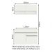 Kit Área De Serviço 120cm com Armário e Balcão Branco Madesa 01