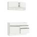 Kit Área De Serviço 120cm com Armário e Balcão Branco Madesa 01