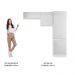 Kit Área De Serviço Madesa Acordes 100% MDF com 2 Armários e Torre - Portas Branco Brilhante