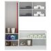 Kit Área De Serviço Madesa Acordes 100% MDF com Armário e Balcão - Portas Branco Brilho