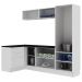Kit Área De Serviço Madesa Acordes 100% MDF com Armário, Gaveteiro e Balcão de Canto - Portas Branco Brilho