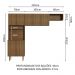 Kit Área de Serviço Lavanderia 235cm Rustic Gourmet Madesa