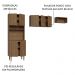 Kit Área de Serviço Lavanderia 235cm Rustic Gourmet Madesa