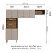 Kit Área de Serviço Lavanderia 235cm Rustic/Crema Gourmet Madesa