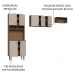 Kit Área de Serviço Lavanderia 235cm Rustic/Crema Gourmet Madesa