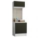 Kit Área de Serviço Madesa Topazio 60 cm com Armário e Balcão - Branco/Preto