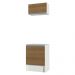 Kit Área de Serviço Madesa Topazio 60 cm com Armário e Balcão - Branco/Rustic