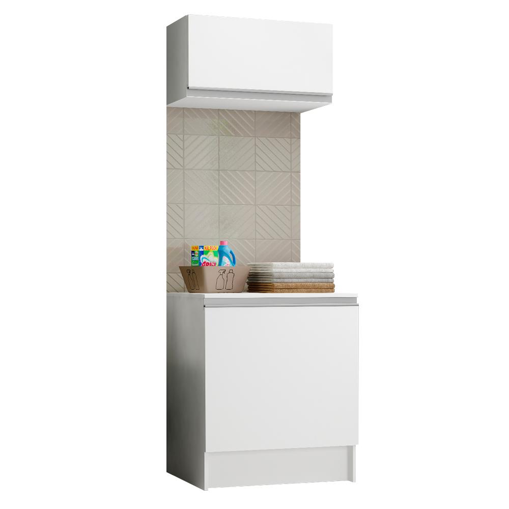 Kit Área de Serviço Madesa Topazio 60 cm com Armário e Balcão