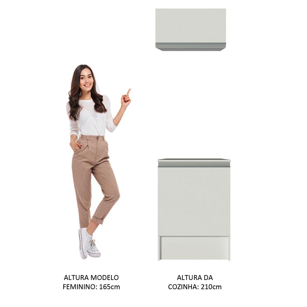Kit Área de Serviço Madesa Topazio 60 cm com Armário e Balcão