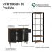 Kit Cozinha Balcão Gabinete 3 Portas 1 Gaveta e Armário Cozinha Despensa 5 Prateleiras Preto/Rustic