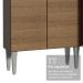 Kit Cozinha Balcão Gabinete 3 Portas 1 Gaveta e Armário Cozinha Despensa 5 Prateleiras Rustic/Preto