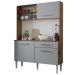 Kit Cozinha Compacta 120cm Rustic/Cinza Life Madesa