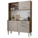 Kit Cozinha Compacta 120cm Rustic/Crema Life Madesa