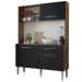 Kit Cozinha Compacta 120cm Rustic/Preto Life Madesa