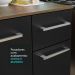 Kit Cozinha Compacta 120cm Rustic/Preto Life Madesa