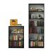 Kit Madesa Estante Livreiro 6908 + Estante Livreiro 6907 - Preto