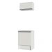Kit Madesa Topazio 60 cm 2 Portas com Armário Aéreo e Balcão - Branco