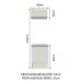 Kit Madesa Topazio 60 cm 2 Portas com Armário Aéreo e Balcão - Branco