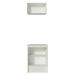 Kit Madesa Topazio 60 cm 2 Portas com Armário Aéreo e Balcão - Branco