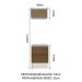 Kit Madesa Topazio 60 cm 2 Portas com Armário Aéreo e Balcão - Branco/Rustic