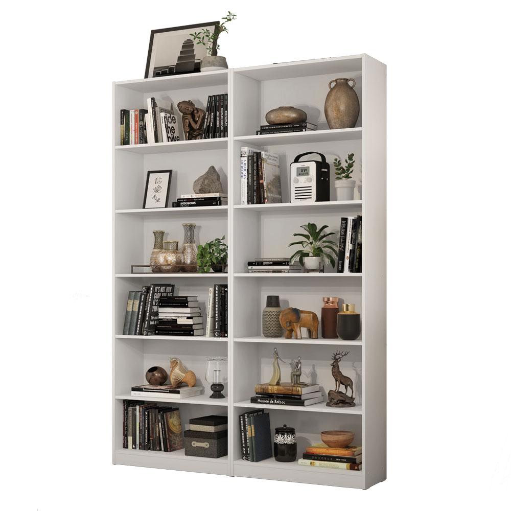 Kit Madesa com 2 Estantes Livreiro 6908 - Branco