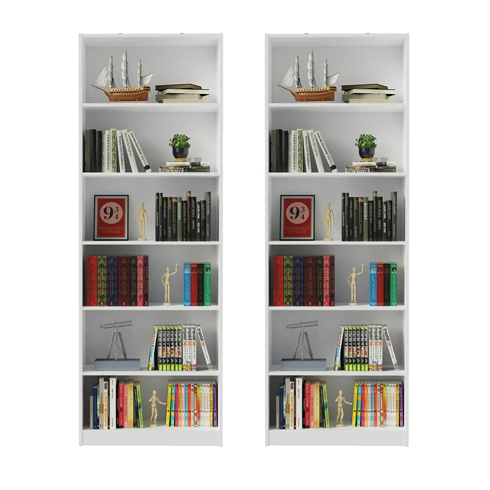 Kit Madesa com 2 Estantes Livreiro 6908 - Branco