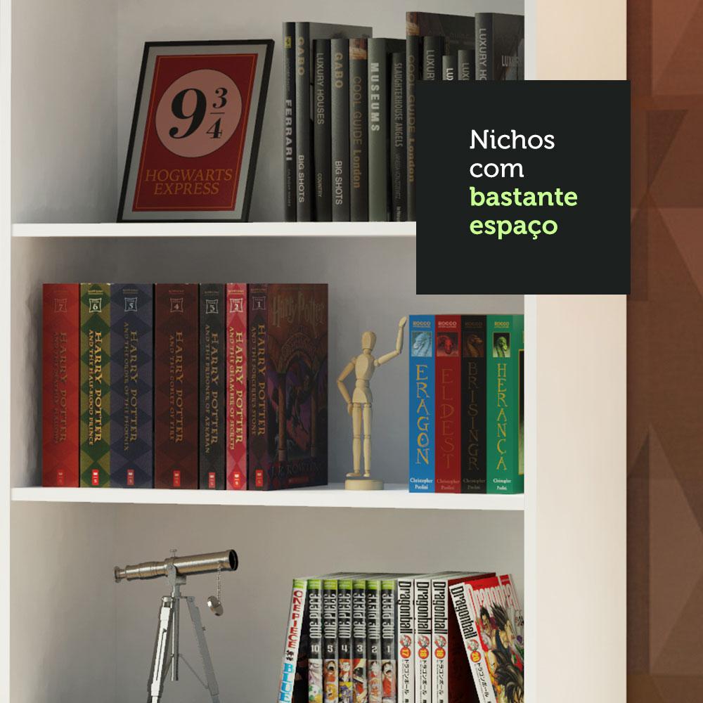 Kit Madesa com 2 Estantes Livreiro 6908 - Branco