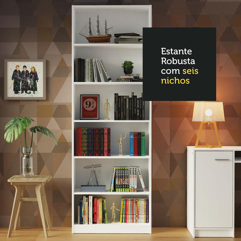 Kit Madesa com 2 Estantes Livreiro 6908 - Branco