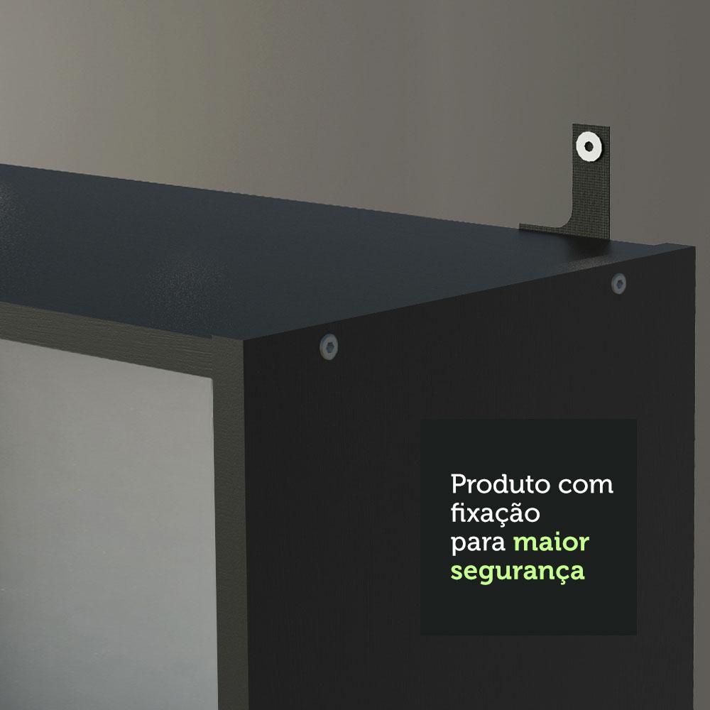 Kit Madesa com 2 Estantes Livreiro 6908 - Preto