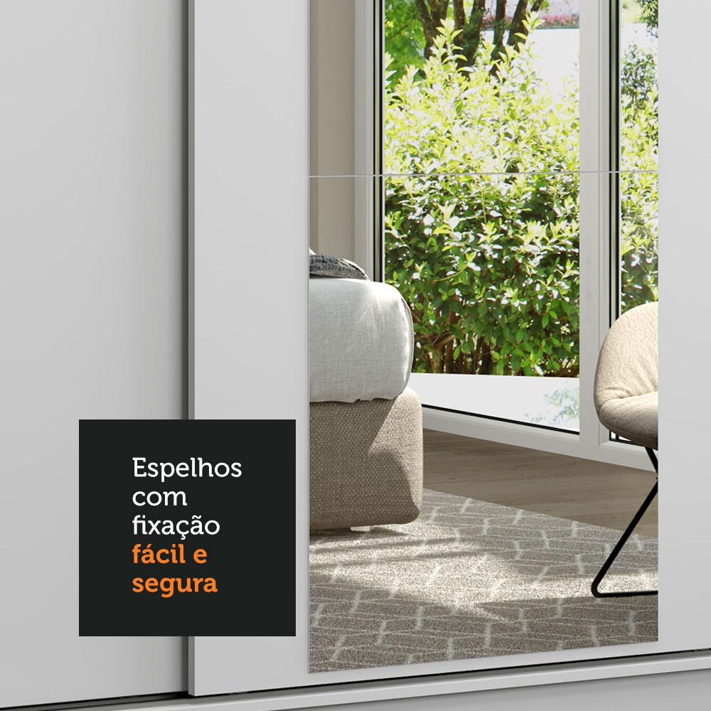 Kit Madesa com 3 Espelhos de 59,5 x 45 cm para Guarda-Roupa