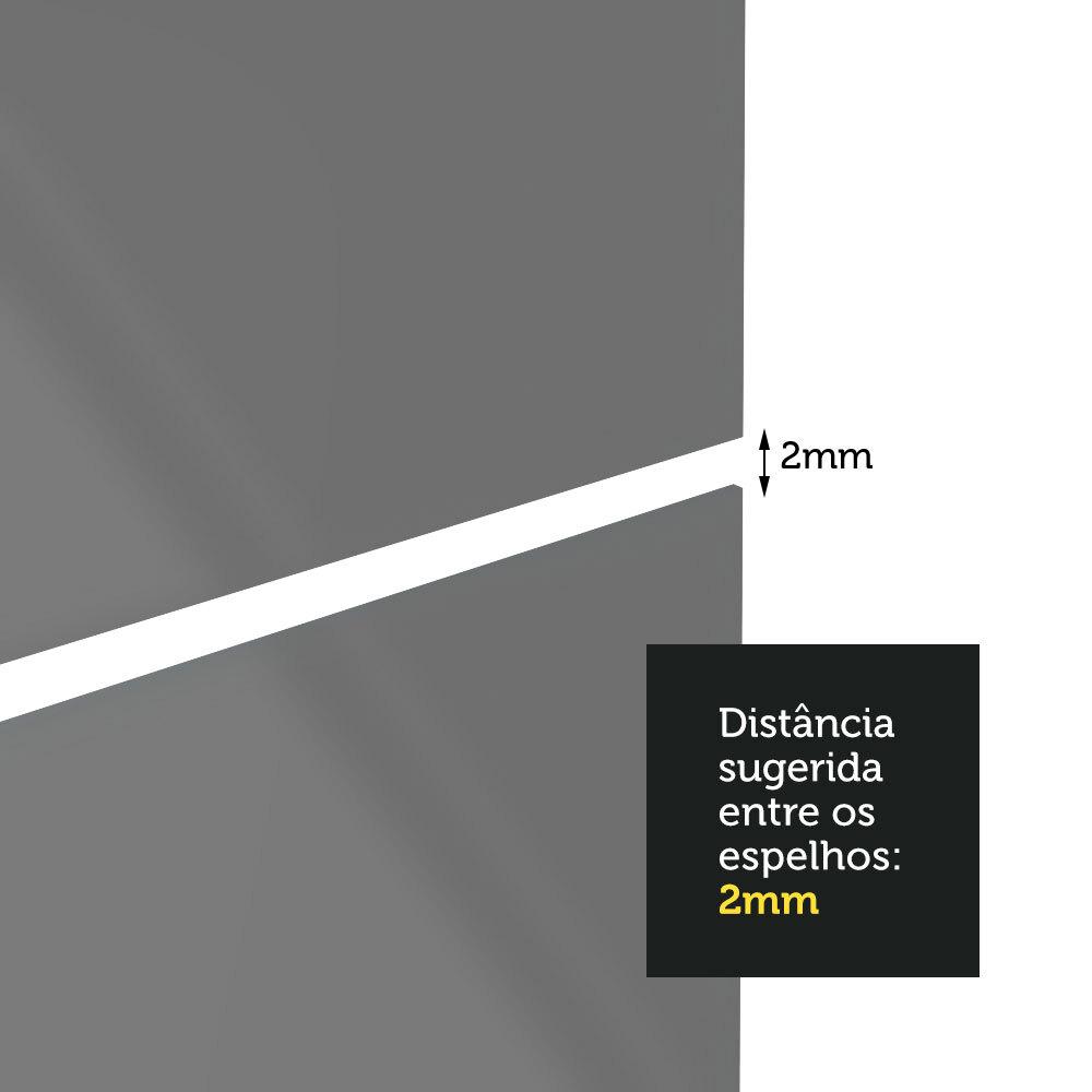 Kit Madesa com 3 Espelhos de 66,7 x 72,9 cm para Guarda-Roupa