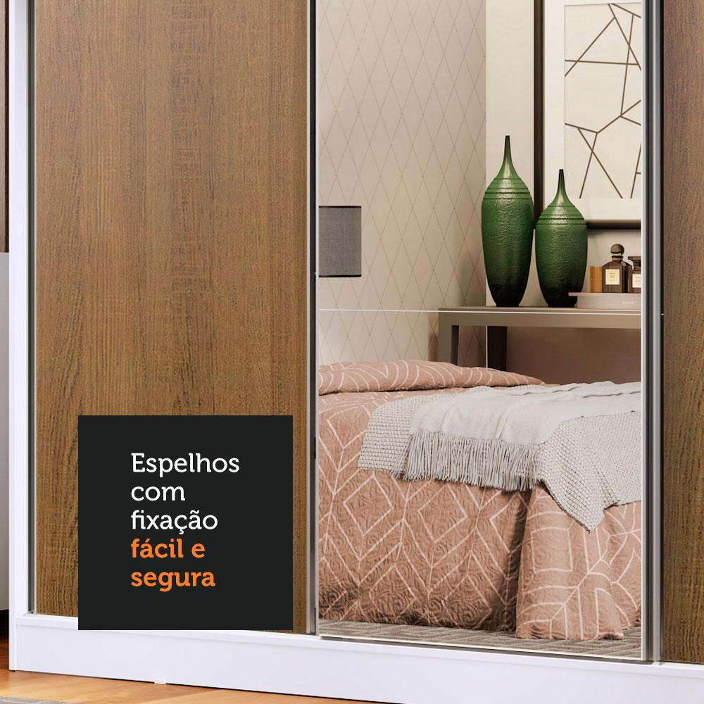 Kit Madesa com 3 Espelhos de 66,7 x 72,9 cm para Guarda-Roupa