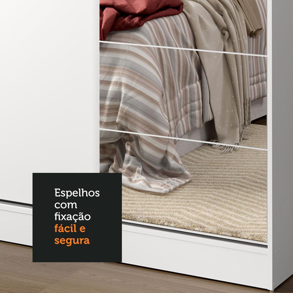 Kit Madesa com 6 Espelhos de 26,2 x 58,5 cm para Guarda-Roupa