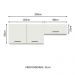Kit com 2 Armários Aéreos Multiuso 3 Portas Branco Agata Madesa