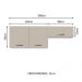 Kit com 2 Armários Aéreos Multiuso 3 Portas Branco/Crema Agata Madesa