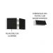 Kit com 2 Armários Aéreos Multiuso 3 Portas Branco/Preto Agata Madesa