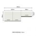 Kit com 2 Armários Aéreos Multiuso 3 Portas Rustic/Branco Agata Madesa
