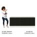 Kit com 2 Balcões Multiuso 4 Portas 3 Gavetas Branco/Preto Agata Madesa