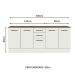 Kit com 2 Balcões Multiuso 4 Portas 3 Gavetas Branco/Rustic Agata Madesa