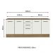 Kit com 2 Balcões Multiuso 4 Portas 3 Gavetas Rustic/Branco Agata Madesa