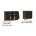 Kit com 2 Balcões Multiuso 4 Portas 3 Gavetas Rustic/Preto Agata Madesa