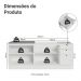 Kit com 2 Balcões de Cozinha 3 Gavetas 4 Portas (Sem Tampo e Pia) Branco Vik Madesa 01