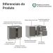 Kit com 2 Balcões de Cozinha 3 Gavetas 4 Portas (Sem Tampo e Pia) Branco/Cinza Vik Madesa 01