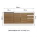 Kit com 2 Balcões de Cozinha Madesa Acordes 100% MDF (Sem Tampo e Pia) - Branco/Rustic