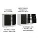 Kit com 2 Balcões de Cozinha Madesa Agata 3 Gavetas 4 Portas (Sem Tampo e Pia) - Branco/Preto