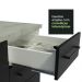 Kit com 2 Balcões de Cozinha Madesa Agata 3 Gavetas 4 Portas (Sem Tampo e Pia) - Branco/Preto