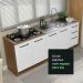 Kit com 2 Balcões de Cozinha Madesa Agata 3 Gavetas 4 Portas (Sem Tampo e Pia) - Rustic/Branco