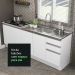 Kit com 2 Balcões de Cozinha Madesa Glamy 4 Portas 3 Gavetas (Sem Tampo e Pia) - Branco