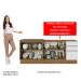 Kit com 2 Balcões de Cozinha Madesa Glamy 4 Portas 3 Gavetas (Sem Tampo e Pia) - Rustic/Branco